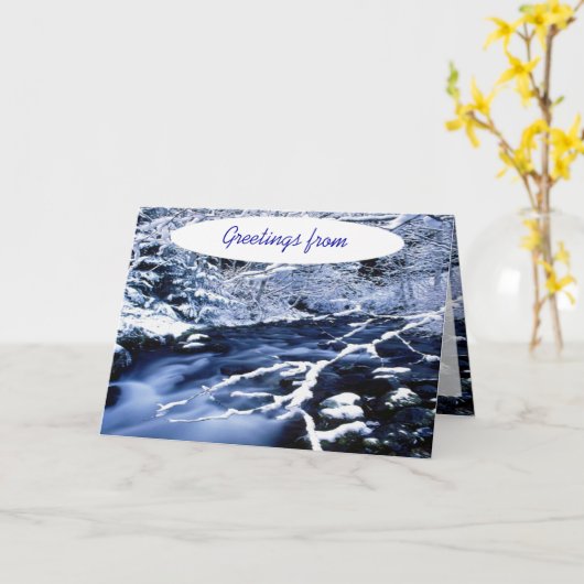 Snowy Stream - Kaart (Gele Bloem)