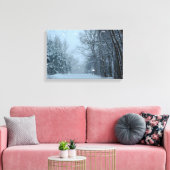 Snowy Street Canvas Afdruk (Insitu (Woonkamer))