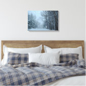 Snowy Street Canvas Afdruk (Insitu (Slaapkamer))