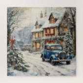  Snowy Street Scene 1930's Kerstmis Legpuzzel (Verticaal)