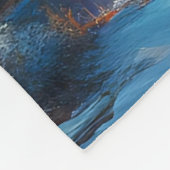 "Snowy Stropdas-Dye Landscape - levendige winterku Fleece Deken (Hoek)