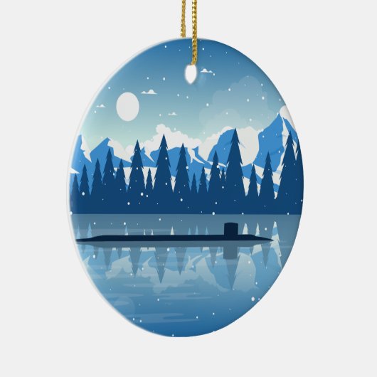Snowy Submarine Ornament (Rechts)