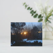 Snowy Sunrise Briefkaart (Staand voorkant)