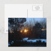 Snowy Sunrise Briefkaart (Voorkant / Achterkant)