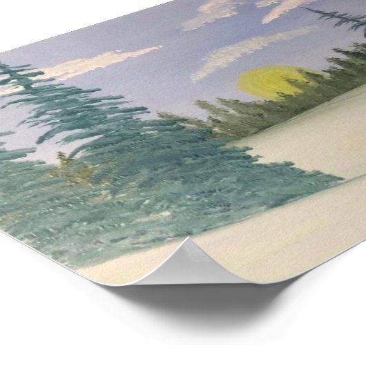 Snowy Sunrise Poster (Hoek)