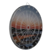 Snowy Sunset at Lake Arrowiad Dartbord (Voorkant Links)