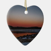 Snowy Sunset at Lake Arrowiad Keramisch Ornament (Rechts)