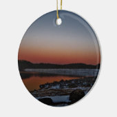 Snowy Sunset at Lake Arrowiad Keramisch Ornament (Links)