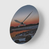 Snowy Sunset at Lake Arrowiad Ronde Klok (Hoek)