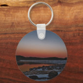 Snowy Sunset at Lake Arrowiad Sleutelhanger (Voorkant)