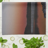 Snowy Sunset at Lake Arrowiad Theedoek (Gevouwen)