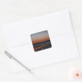 Snowy Sunset at Lake Arrowiad Vierkante Sticker (Envelop)