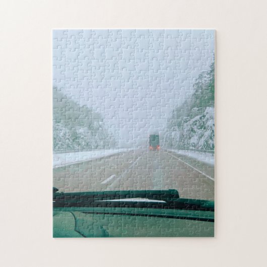 Snowy Swedish Road Trip Legpuzzel (Verticaal)