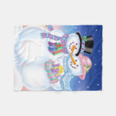 Snowy Sweethearts Blanket Fleece Deken (Voorkant (Horizontaal))