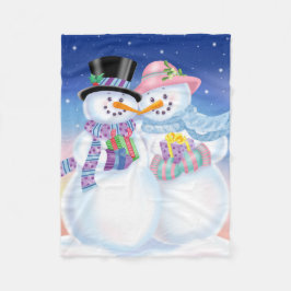 Snowy Sweethearts Blanket Fleece Deken
