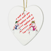 Snowy Sweethearts Foto Lijst Keramisch Ornament (Links)