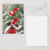 Snowy tak en vogelbudget mini Kerstmis Notitiekaartje (Voorkant / Achterkant)