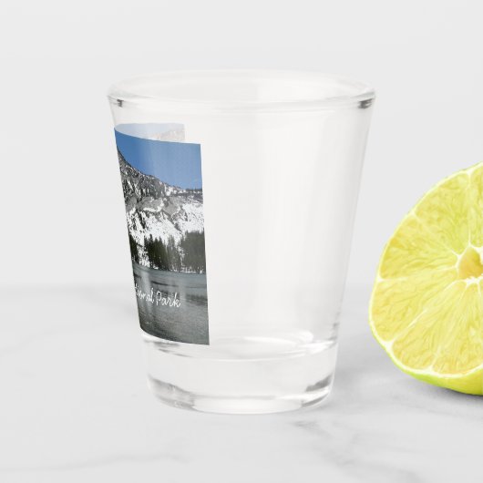 Snowy Tenaya Lake Yosemite National Park Foto Shot Glas (Rechts)