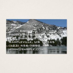 Snowy Tenaya Lake Yosemite National Park Foto Visitekaartje