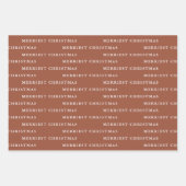 Snowy Terracotta Merriest kerstfoto Inpakpapier Vel (Voorkant 2)