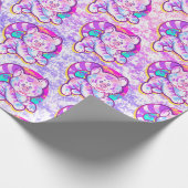 Snowy Tiger Schattige Neon Kidcore Cadeaupapier (Hoek)