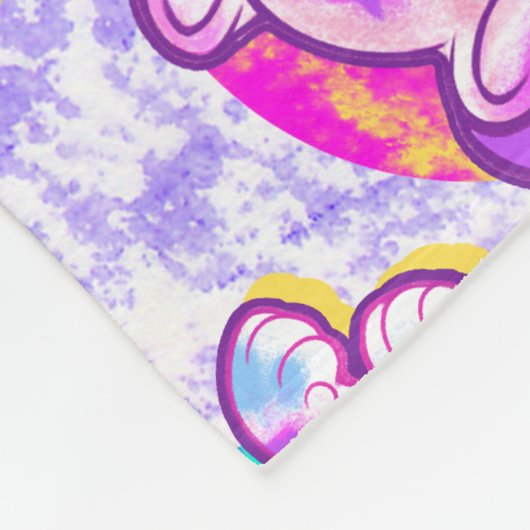 Snowy Tiger Schattige Neon Kidcore Fleece Deken (Hoek)