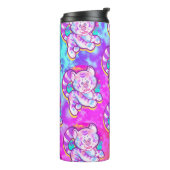 Snowy Tiger Schattige Neon Kidcore Thermosbeker (Gedraaid links)