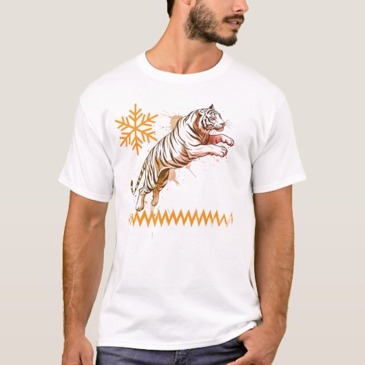 snowy tiger t-shirt (Voorkant)
