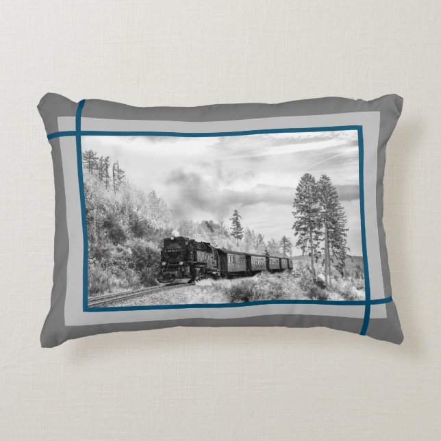 Snowy Train Ride Accent Kussen (Voorkant)