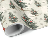 Snowy tree Christmas wrap Cadeaupapier (Rol Hoek)