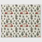 Snowy tree Christmas wrap Cadeaupapier (Vlak)
