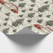 Snowy tree Christmas wrap Cadeaupapier (Hoek)