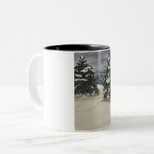Snowy Tree Classic Mok, 11 oz Tweekleurige Koffiemok (Voorkant links)
