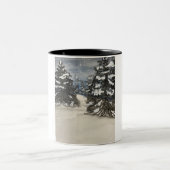 Snowy Tree Classic Mok, 11 oz Tweekleurige Koffiemok (Center)