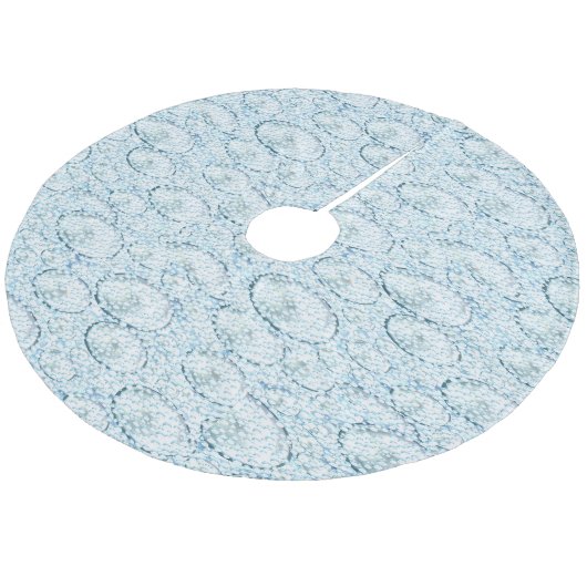 Snowy Tree Skirt Fleece Kerstboom Rok (Gekanteld)