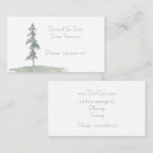 Snowy Tree Winter Scene Visitekaartje (Voorkant / Achterkant)