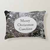 Snowy Trees Accent Kussen (Voorkant)