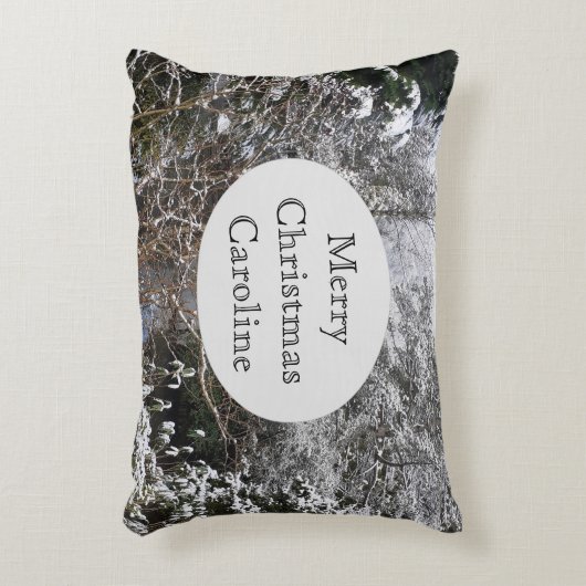 Snowy Trees Accent Kussen (Voorkant(Verticaal))