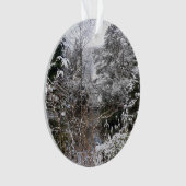 Snowy Trees Acrylornament Ornament (voorkant)