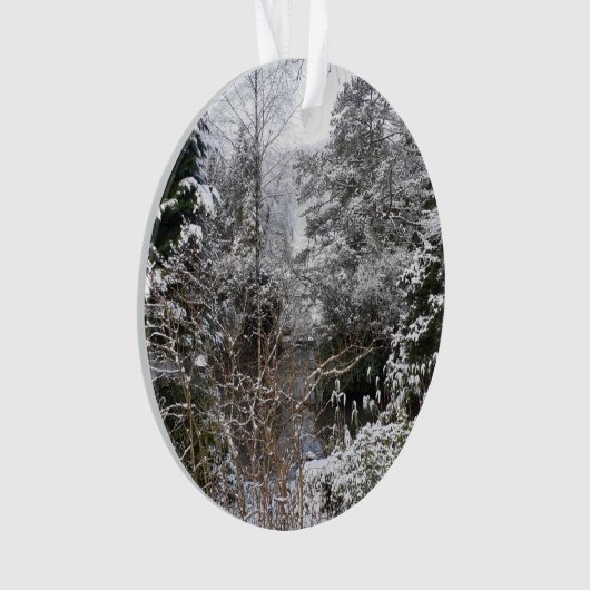 Snowy Trees Acrylornament Ornament (voorkant)