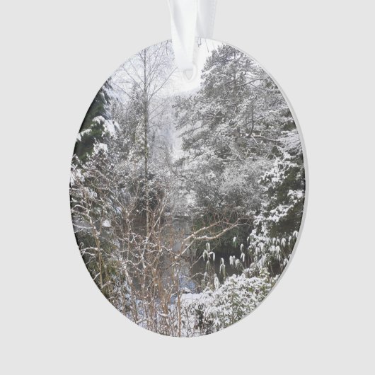 Snowy Trees Acrylornament Ornament (voorkant)