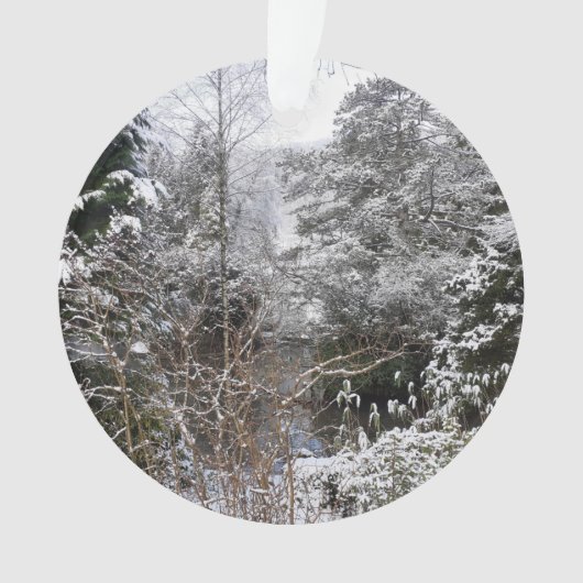 Snowy Trees Acrylornament Ornament (voorkant)