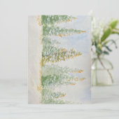 Snowy Trees Art Kaart (Staand voorkant)