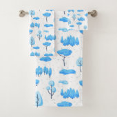 Snowy Trees Bad Handdoek (Insitu)