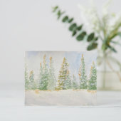 Snowy Trees briefkaart (Staand voorkant)