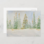 Snowy Trees briefkaart (Voorkant / Achterkant)