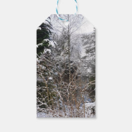 Snowy Trees Cadeaulabel