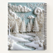 Snowy Trees en Frosty Patterns Notitieboek (Achterkant)