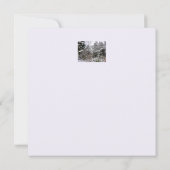 Snowy Trees Flat Kerstmis Kaart (Achterkant)