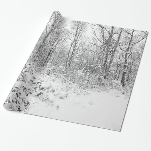 Snowy Trees in de Poconos Cadeaupapier (Uitgerold)